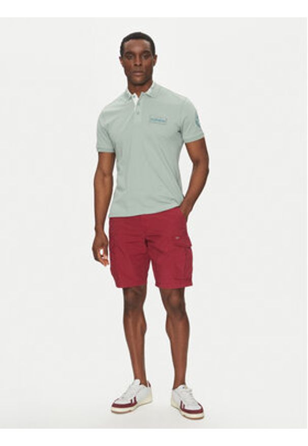 Napapijri Polo E-Amundsen NP0A4IN9 Zielony Regular Fit. Typ kołnierza: polo. Kolor: zielony. Materiał: bawełna