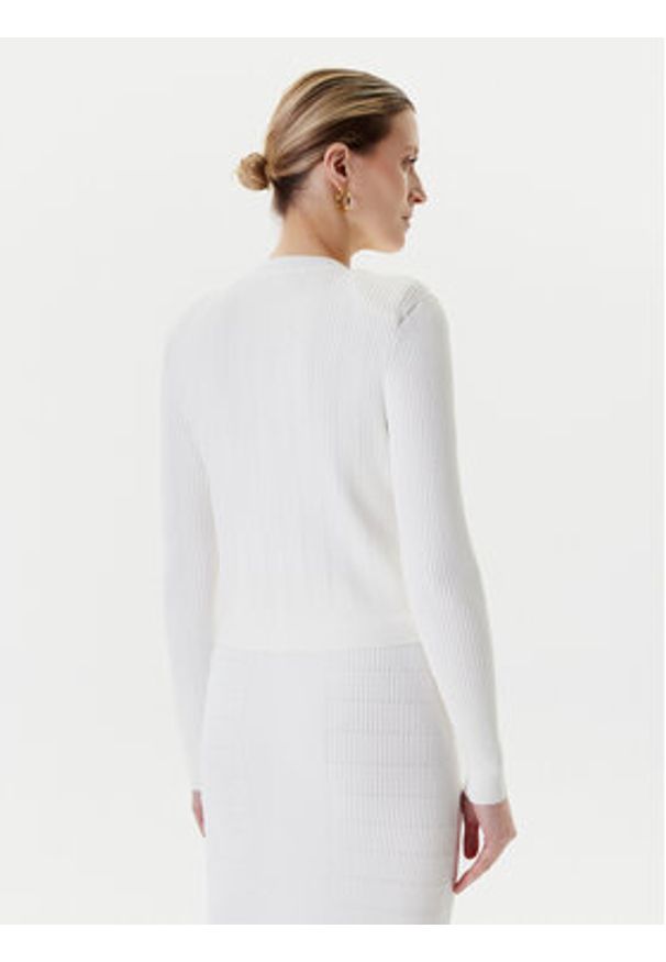 Guess Kardigan W5YR09 Z0130 Biały Regular Fit. Kolor: biały. Materiał: syntetyk