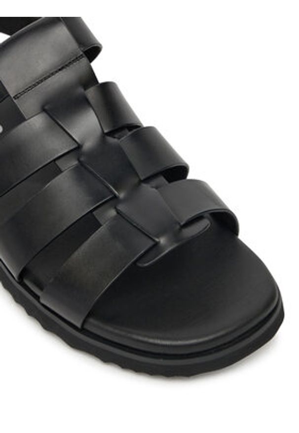 Aldo Sandały Darby 13913542 Czarny. Kolor: czarny. Materiał: skóra