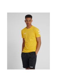 Koszulka sportowa z krótkim rękawem męska Hummel hmlGO cotton. Kolor: żółty, pomarańczowy, wielokolorowy. Długość rękawa: krótki rękaw. Długość: krótkie. Sport: piłka nożna #1
