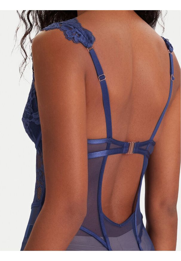 Hunkemöller Body Grace 302440 Niebieski. Kolor: niebieski. Materiał: syntetyk