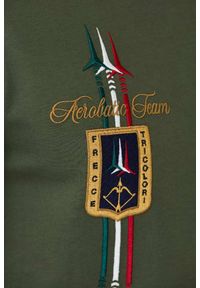 Aeronautica Militare - AERONAUTICA MILITARE Zielony bawełniany męski t-shirt Frecce Tricolori Short Sleeve, Rozmiar M. Kolor: zielony. Materiał: bawełna #4