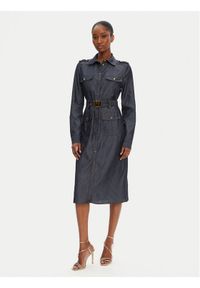 Guess Sukienka codzienna 5GGK05 7295A Granatowy Regular Fit. Okazja: na co dzień. Kolor: niebieski. Materiał: lyocell. Typ sukienki: proste. Styl: casual