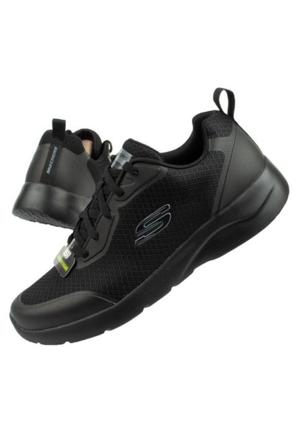 skechers - Buty Skechers Dynamight M 232293-BBK czarne. Zapięcie: sznurówki. Kolor: czarny. Materiał: guma, tkanina. Szerokość cholewki: normalna