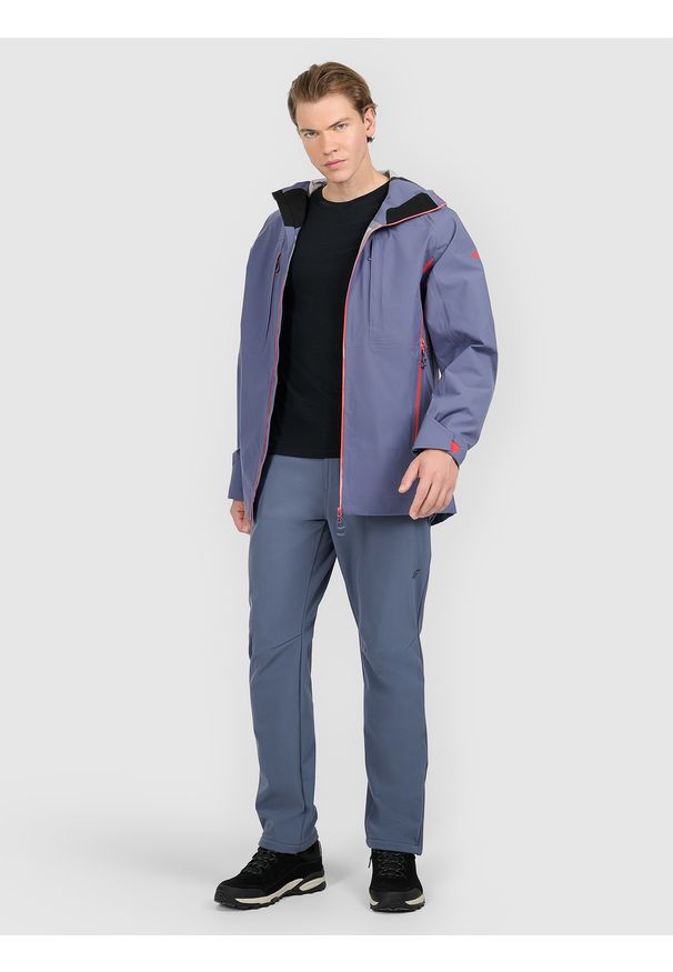 4f - 4F Spodnie trekkingowe membrana 5000 męskie - granatowe XL. Kolor: niebieski. Materiał: skóra, materiał. Technologia: Primaloft. Sport: wspinaczka, turystyka piesza