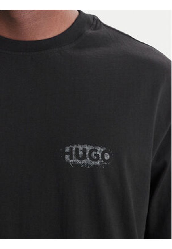 Hugo - HUGO T-Shirt Spray 50559731 Czarny Relaxed Fit. Kolor: czarny. Materiał: bawełna