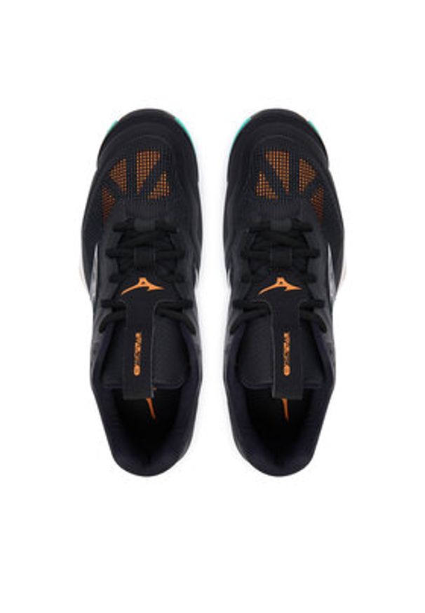 Mizuno Buty halowe Wave Stealth 6 X1GA2430 Czarny. Kolor: czarny. Materiał: skóra. Model: Mizuno Wave
