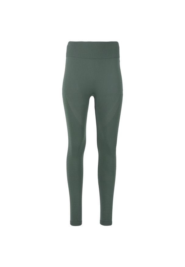 ENDURANCE - Legginsy do jogi Athlecia Nagar Seamless. Kolor: szary, zielony, wielokolorowy. Materiał: poliester, nylon. Sport: joga i pilates