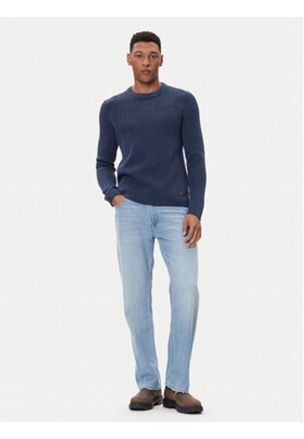 Jack & Jones Sweter Dover 12278816 Granatowy Regular Fit. Kolor: niebieski. Materiał: syntetyk