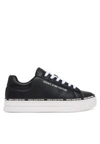 Versace Jeans Couture Sneakersy 79VA3SK5 Czarny. Kolor: czarny. Materiał: skóra