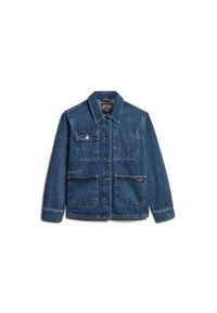Damska kurtka dżinsowa Superdry Denim Chore. Kolor: niebieski. Materiał: denim