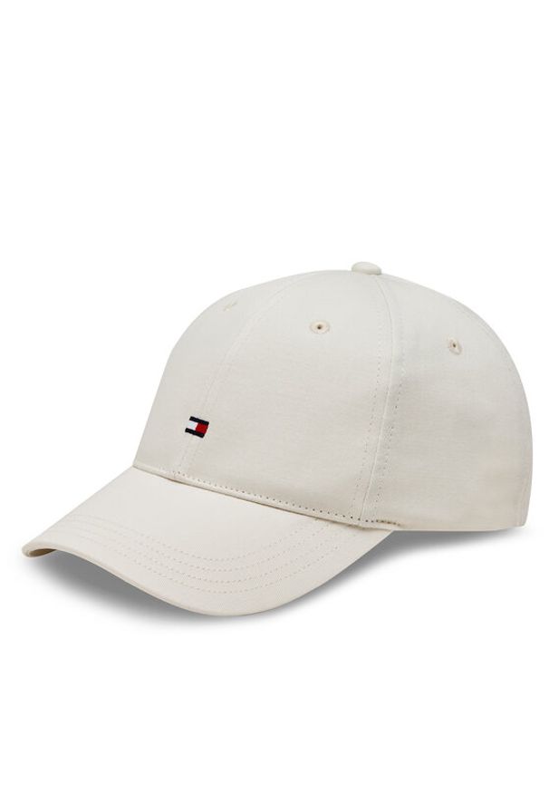 TOMMY HILFIGER - Tommy Hilfiger Czapka z daszkiem Small Flag Cap AU0AU01528 Beżowy. Kolor: beżowy. Materiał: materiał