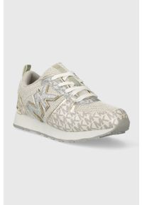 Michael Kors sneakersy dziecięce kolor beżowy. Zapięcie: sznurówki. Kolor: beżowy. Materiał: guma #5