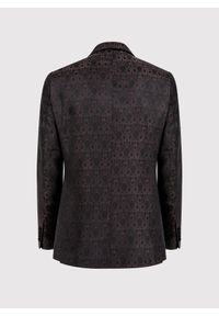 Pako Lorente - PAKO LORENTE – Brązowa żakardowa marynarka smokingowa. Okazja: na sylwestra, na studniówkę, na ślub cywilny, na wesele. Kolor: brązowy, czarny. Materiał: żakard #4