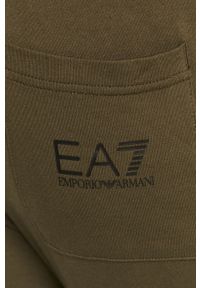 EA7 Emporio Armani - Spodnie. Okazja: na co dzień. Kolor: zielony. Wzór: nadruk. Styl: casual