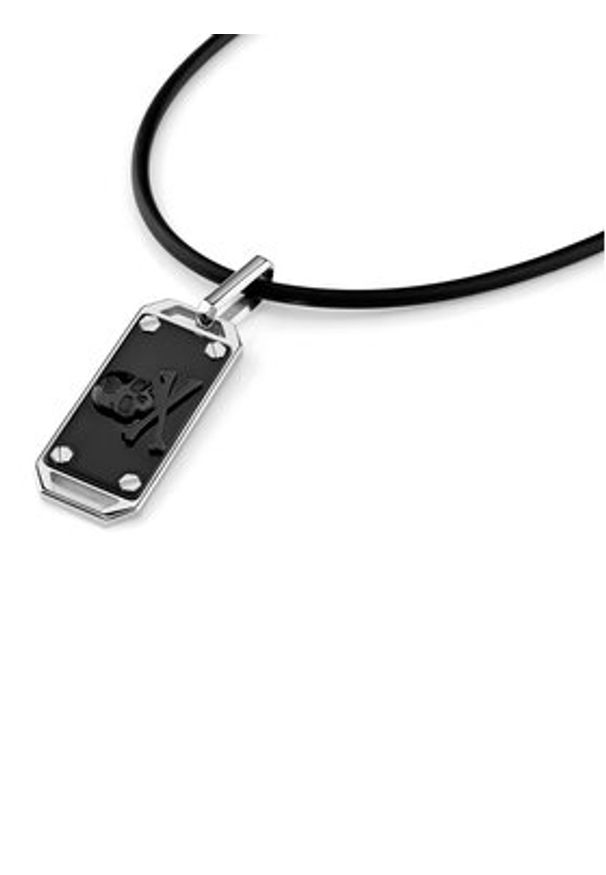 Philipp Plein - PHILIPP PLEIN Naszyjnik $Kull Bones PJWEA05NU Czarny. Materiał: metalowe. Kolor: czarny