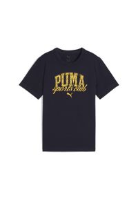 Puma - Młodzieżowa koszulka PUMA Class z grafiką PUMA New Navy Blue. Kolor: niebieski. Materiał: guma. Wzór: nadruk. Sport: joga i pilates #1