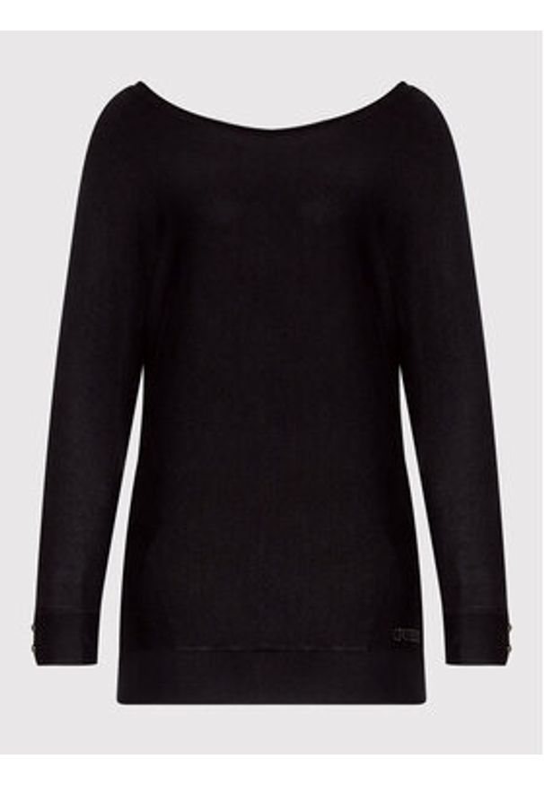 Guess Sweter Adele W2YR34 Z2V62 Czarny Regular Fit. Kolor: czarny. Materiał: wiskoza