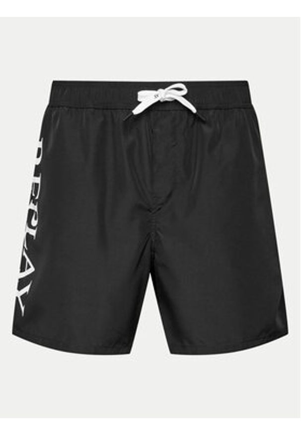 Replay Szorty kąpielowe LM1119.000.82972 Czarny Regular Fit. Kolor: czarny. Materiał: syntetyk