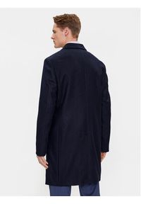 Calvin Klein Płaszcz wełniany K10K110462 Granatowy Regular Fit. Kolor: niebieski. Materiał: wełna #6