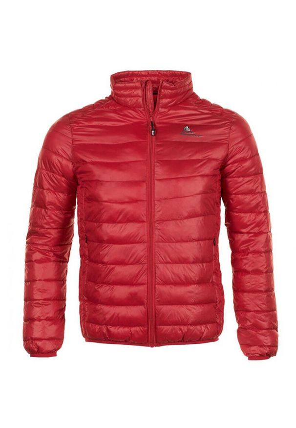 PEAK MOUNTAIN - Cienka kurtka narciarska Peak Mountain Ceki. Kolor: czerwony. Materiał: puch. Sezon: zima. Styl: wakacyjny, sportowy