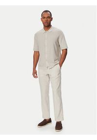 BOSS Chinosy Sanderson-L-3 50559595 Beżowy Regular Fit. Kolor: beżowy. Materiał: len #3