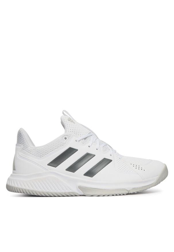 Adidas - adidas Buty halowe Court Flight KJ3682 Biały. Kolor: biały. Materiał: skóra