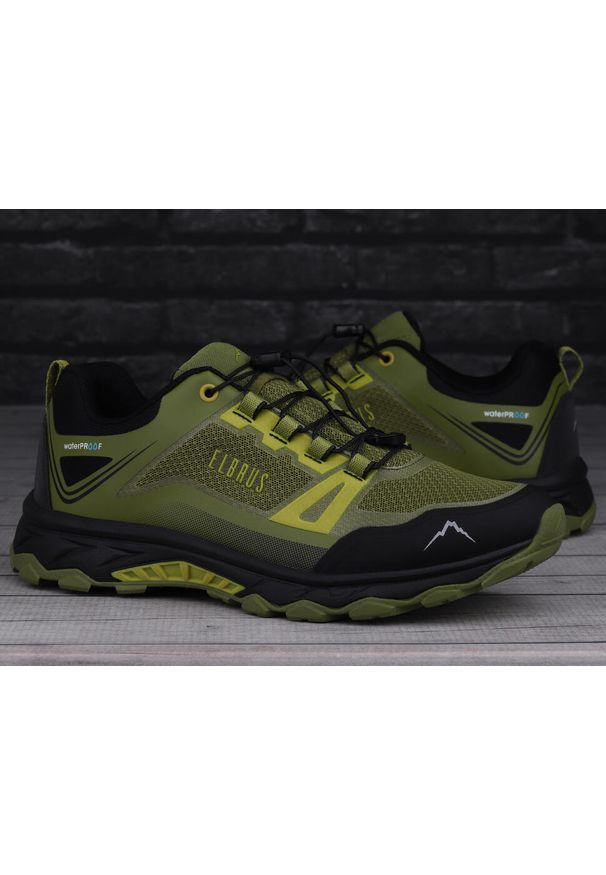 Buty męskie trekkingowe wodoodporne Elbrus. Kolor: wielokolorowy, czarny, zielony