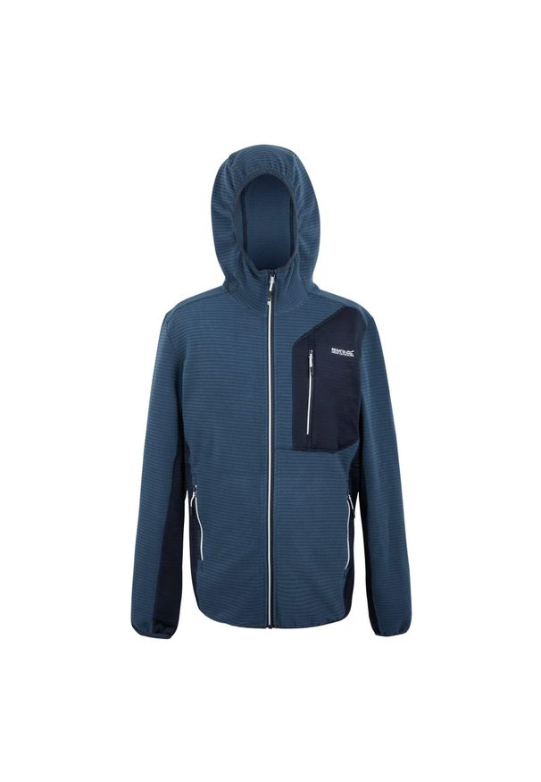 Regatta - Męska Bluza Polarowa Lakewright Z Pełnym Zamkiem Błyskawicznym. Kolor: żółty, niebieski, wielokolorowy. Materiał: polar. Sezon: zima. Styl: sportowy. Sport: turystyka piesza