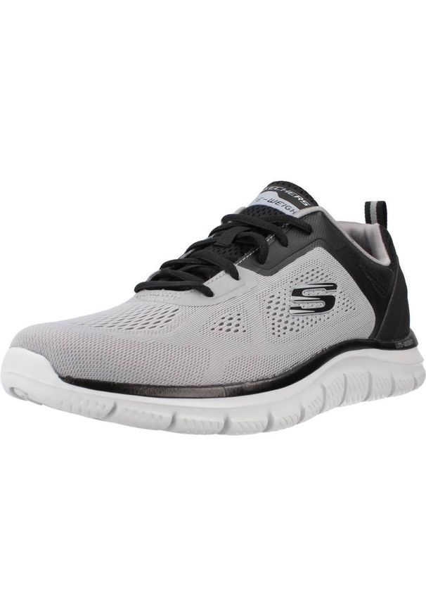 skechers - Buty SKECHERS TRACK Szary. Kolor: szary. Materiał: syntetyk, tkanina