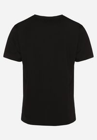 Born2be - Czarna Bawełniana Koszulka T-Shirt z Krótkim Rękawem i Ozdobnym Nadrukiem Branessa. Okazja: na co dzień. Kolor: czarny. Materiał: bawełna. Długość rękawa: krótki rękaw. Długość: krótkie. Wzór: nadruk. Styl: casual #7