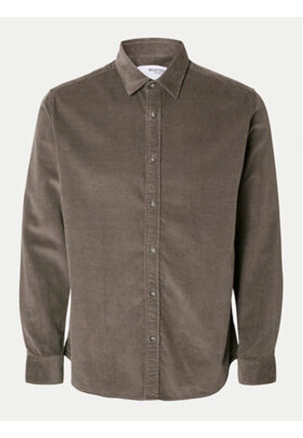 Selected Homme Koszula Gowen 16090182 Szary Regular Fit. Kolor: szary. Materiał: bawełna