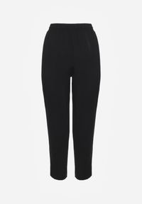 Renee - Czarne Spodnie o Luźnym Fasonie ze Sznurkiem i Gumką w Talii Enivea. Okazja: na co dzień. Kolor: czarny. Styl: elegancki, casual #7