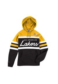 Mitchell & Ness - Bluza z kapturem Los Angeles Lakers. Typ kołnierza: kaptur. Kolor: żółty, wielokolorowy, czarny. Sport: koszykówka #1