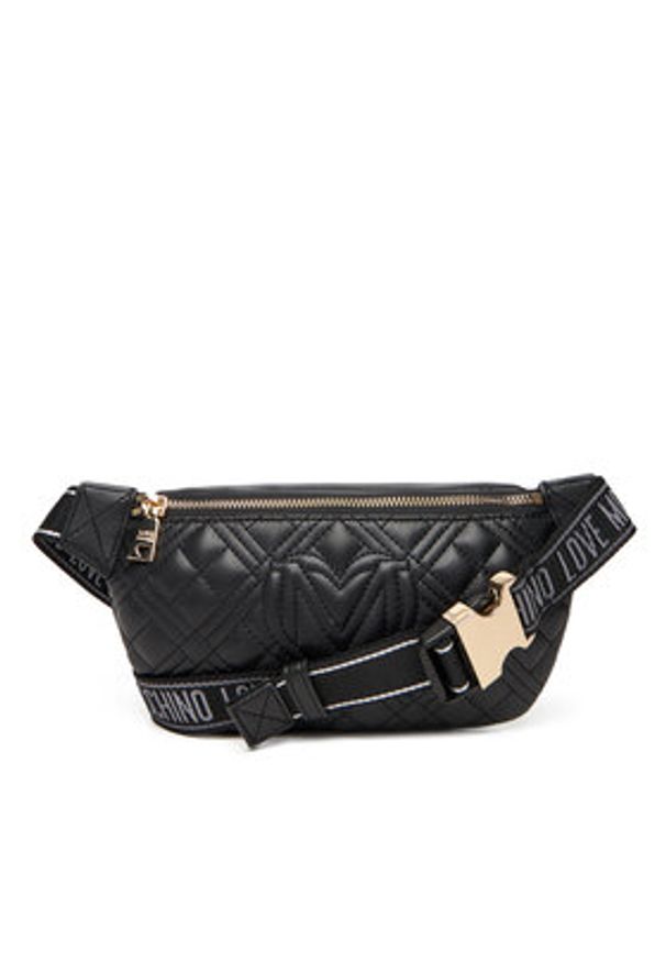 Love Moschino - LOVE MOSCHINO Saszetka nerka JC4003PP0NLA0000 Czarny. Kolor: czarny. Materiał: skóra