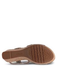 Clarks Sandały Rose Way 26171319 Beżowy. Kolor: beżowy. Materiał: skóra, nubuk