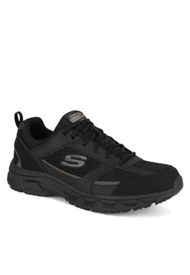 skechers - Skechers Sneakersy OAK CANYON 51898 BBK Czarny. Kolor: czarny. Materiał: skóra