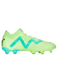Buty piłkarskie Puma Future Ultimate FG/AG M 107165 03 zielone zielone. Kolor: zielony. Materiał: dzianina. Szerokość cholewki: normalna. Sport: piłka nożna #2