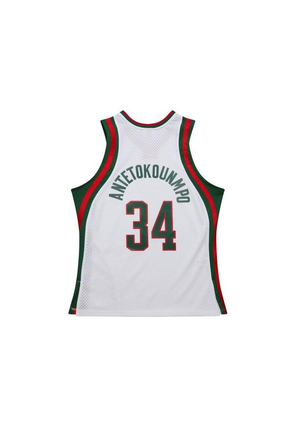 Mitchell & Ness - Koszulka NBA Milwaukee Bucks Giannis Antetokounmpo 2013/14. Kolor: biały. Sport: koszykówka