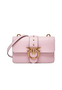 Pinko - PINKO Liliowa kopertówka damska Love One Mini. Kolor: różowy. Styl: casual, elegancki #5