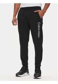 Calvin Klein Dres Vertical Logo K10K113676 Czarny Regular Fit. Kolor: czarny. Materiał: bawełna