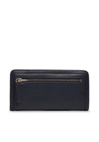 TOMMY HILFIGER - Tommy Hilfiger Duży Portfel Damski Th Monotype Large Slim Wallet AW0AW16210 Granatowy. Kolor: niebieski. Materiał: skóra #3