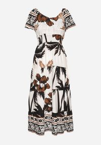 Born2be - Czarna Rozkloszowana Sukienka z Wiskozy w Wakacyjny Wzór Ellioma. Okazja: na spacer. Kolor: czarny. Materiał: wiskoza. Długość rękawa: krótki rękaw. Sezon: lato. Styl: wakacyjny #5