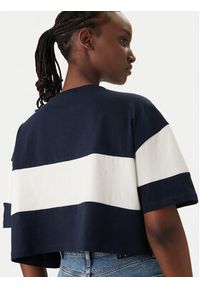 Tommy Jeans T-Shirt Badge Colour-Blocked DW0DW18706 Granatowy Oversize. Kolor: niebieski. Materiał: bawełna #4