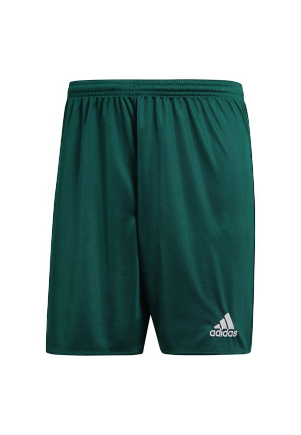 Adidas - Spodenki męskie adidas Parma 16 ciemnozielone. Kolor: zielony, biały, wielokolorowy. Długość: krótkie. Sport: piłka nożna
