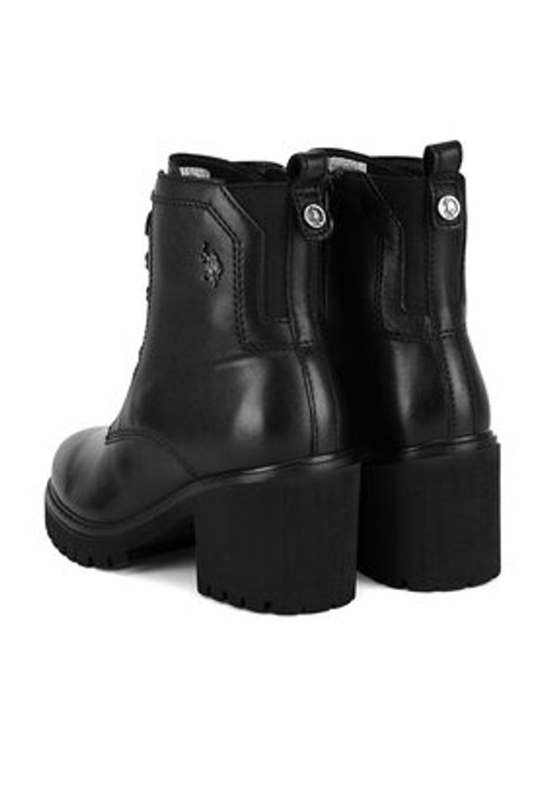 U.S. Polo Assn. Botki MILVA001W/DLE1 Czarny. Kolor: czarny. Materiał: skóra