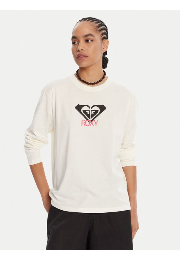 Roxy Bluzka Hangloose Art Ls ERJZT06035 Écru Regular Fit. Kolor: kremowy. Materiał: bawełna