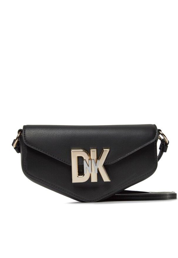 DKNY Torebka Downtown D Crossbody R33EKY87 Czarny. Kolor: czarny. Materiał: skórzane