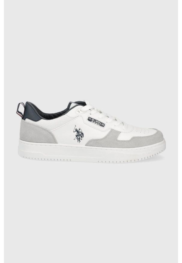 U.S. Polo Assn. sneakersy kolor biały. Nosek buta: okrągły. Zapięcie: sznurówki. Kolor: biały. Materiał: guma