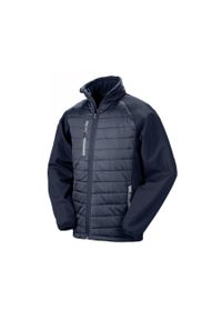 RESULT - Kurtka puchowa z recyklingu Result Softshell Black Compass Softshell. Kolor: niebieski. Materiał: puch, softshell #1